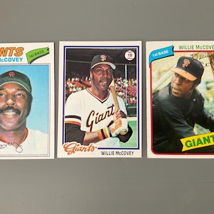 Willie McCovey 1977-80 Topps Baseball Card Lot (3) San Francisco Giants Original Issue Hall of Fame HOF Bello