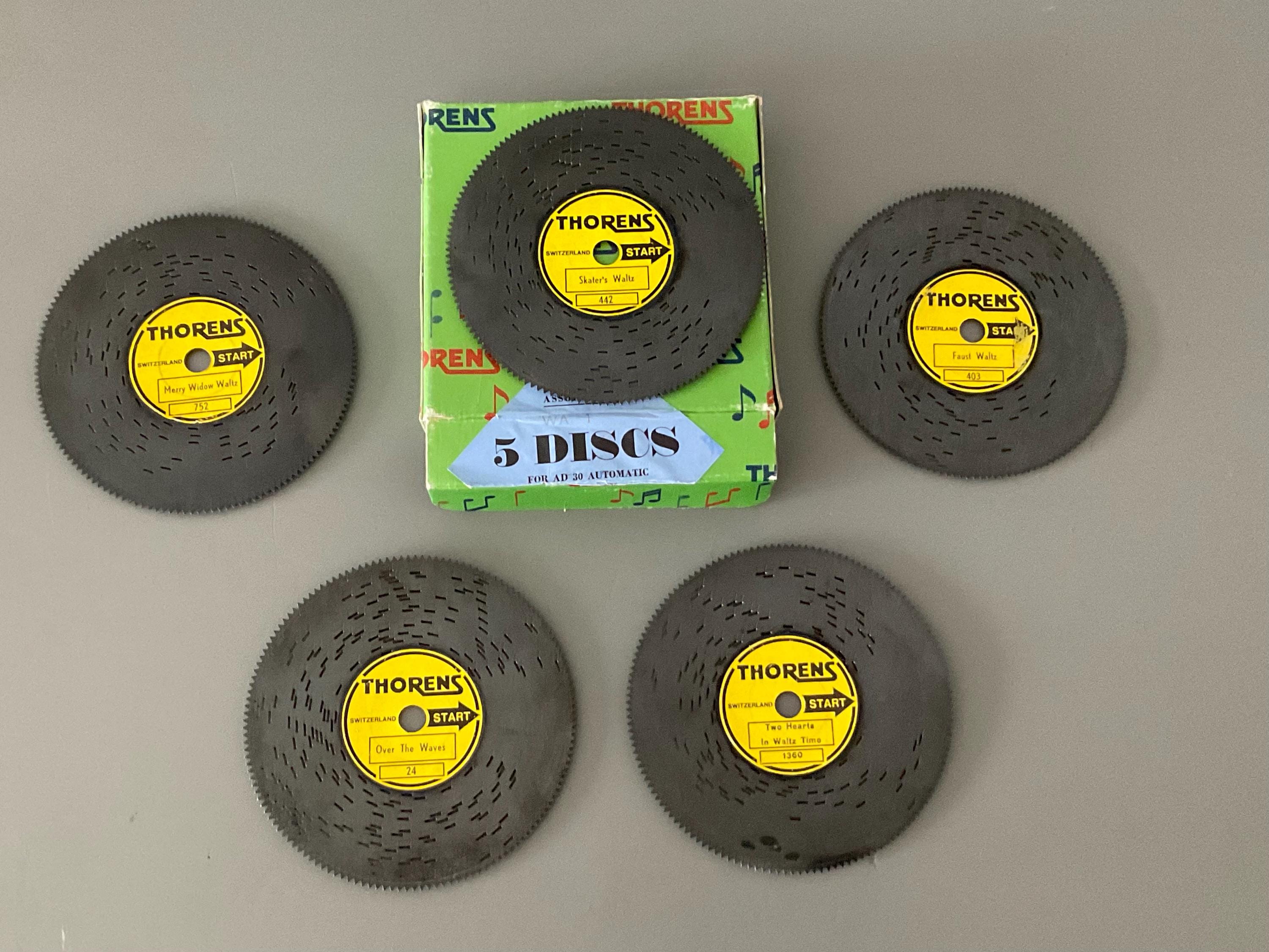 オルゴール THORENS Automatic Disc Musik Works 30 Thorens Music Box Discs - Etsy