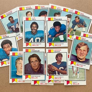 1973 Topps Football Buffalo Bills Lot (17) Al Cowlings Bob CHandler Rookies Patulski Hill Sharp