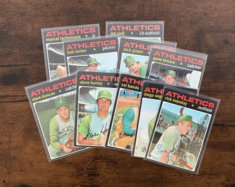 1971 Topps Baseball Oakland Athletics A’s Card lot of (10) Monday Bando Tenace Segui Original Issue