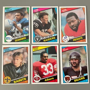 1983 Topps Football HOF/Star Rookie Card Lot of (6) Long Tippett Warner Covert Original Issue Star Hall of Fame RC Nice