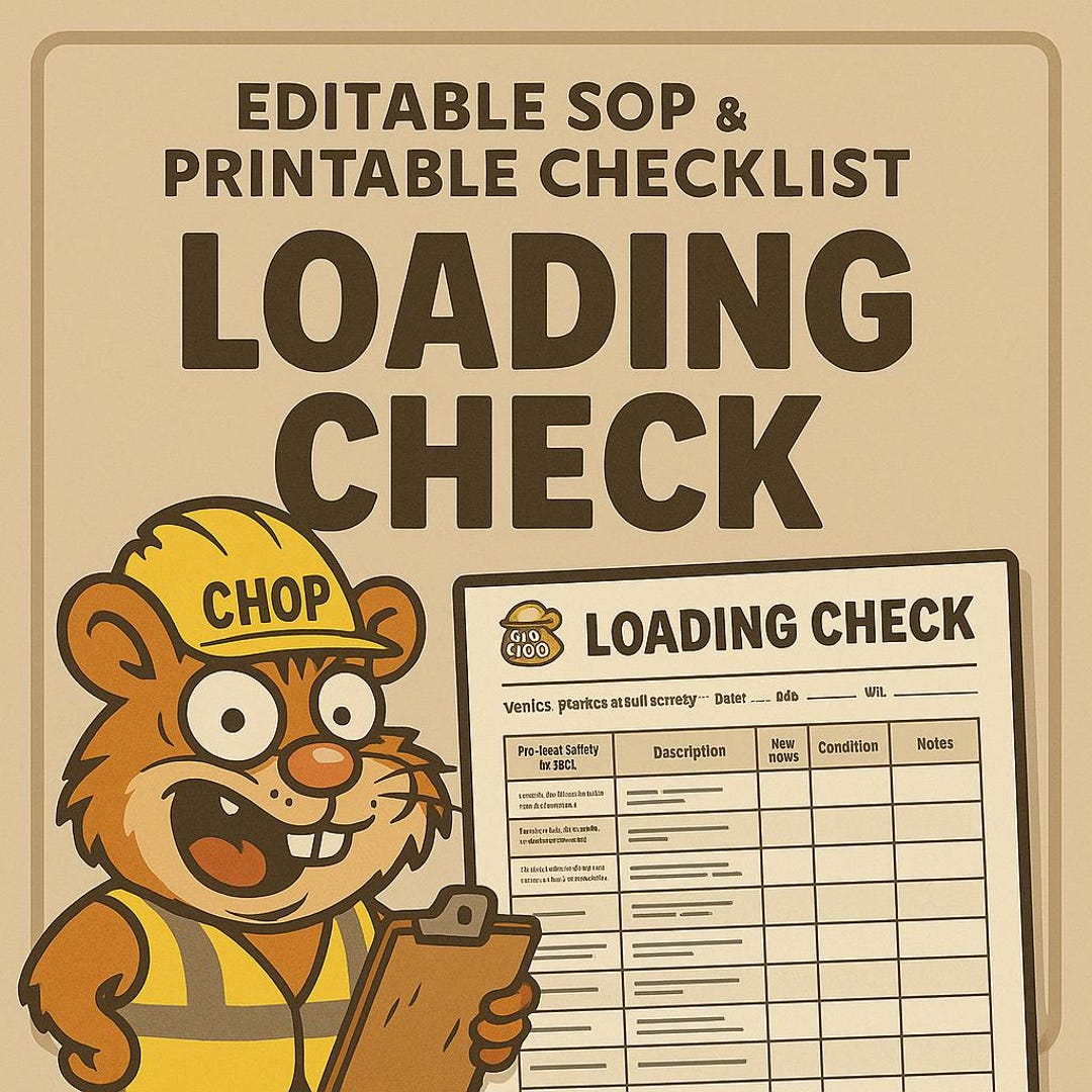Vehicle Load Check Sheet – Printable SOP -editable | 32+ Pallet Slots ...
