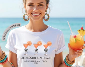 Personalized Cocktail Shirt | Women's Summer Party T-Shirt | Gift for Girlfriend | Bachelorette Party | Vacation | Girls' Trip | Girls' Getaway