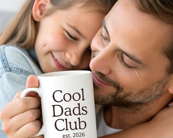 Personalized Dad Mug | Cool Dads Club Est Year | First Father's Day Gift | New Dad Gift | Custom Coffee Mug for Dad | Gift for Him