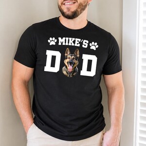 Anpassad hundpappa med husdjursnamn, personlig skjorta med tryck, present till hundpappa, present till husdjursägare, present till hundälskare