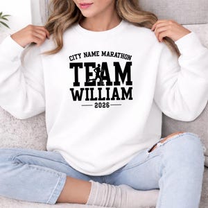 Sudadera personalizada para el fin de semana del maratón, suéter de running con nombre personalizado, jersey estampado de maratón para hombre, idea de regalo para corredores