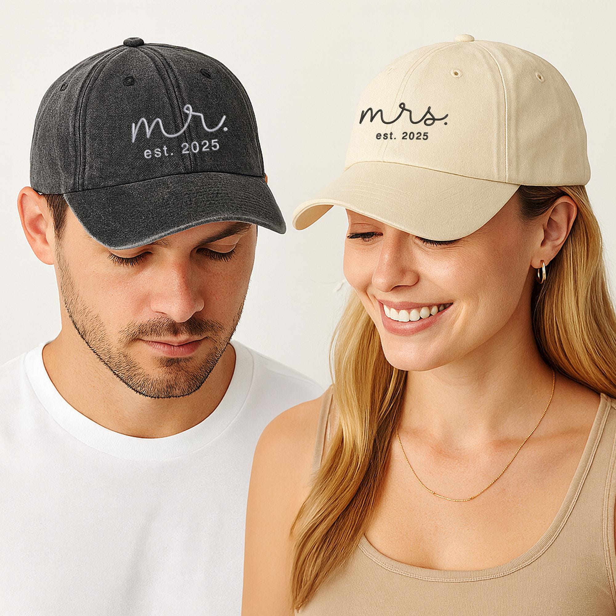 Cappello Da Baseball 'Mrs' In Cotone – Regalo Per Sposa, Addio Al Nubilato, Luna Di Miele, Taglia Unica Regolabile - 2