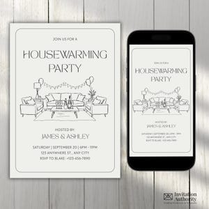 Editable Housewarming Invitation Template, House warming Invitation Canva Template, Housewarming invite, Digital Download, Printable Invite