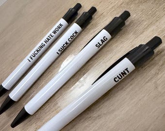 Bolígrafos divertidos y groseros: regalo con humor ofensivo