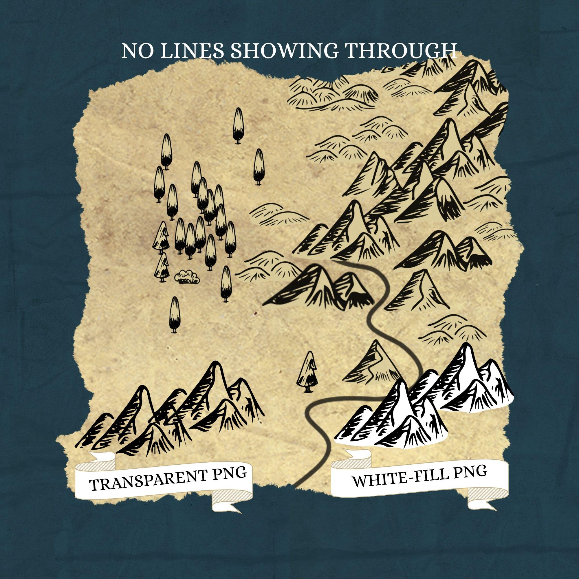 Fantasy Map Creator Kit – RPG Map Assets – Vintage Hand Drawn ...