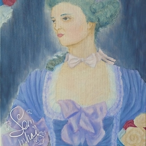 Marie Antoinette Rococo Portrait | Original Oil Painting on Canvas