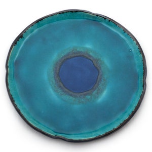 set of cornflower plates with an indigo eye, dessert plates for receiving guests zdjęcie 3