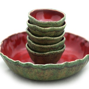 set of 6 bowls field poppies zdjęcie 6