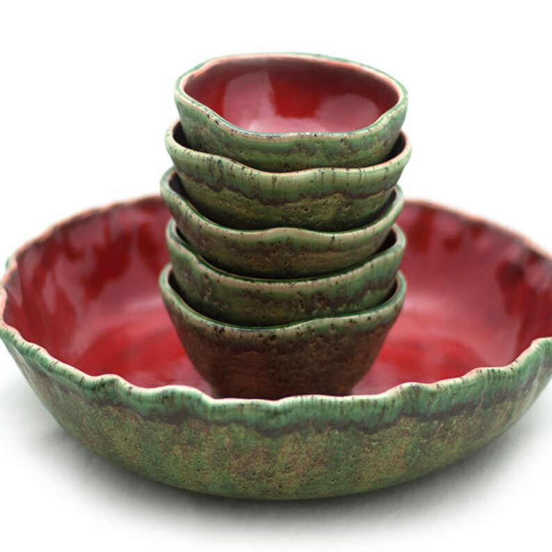 set of 6 bowls field poppies zdjęcie 6