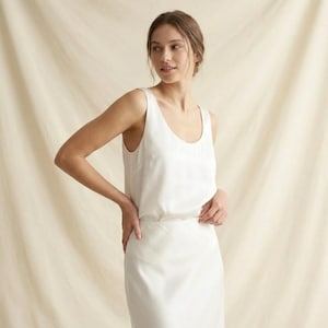 Women's Silk Tank Top, Minimalist Sleeveless Blouse, Luxury Summer Basic