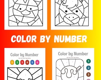 Colorea por números: páginas para colorear imprimibles para niños