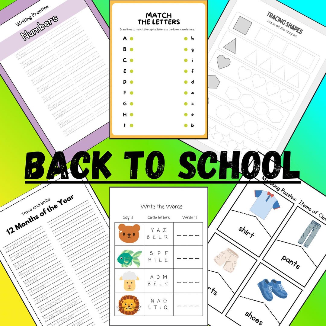 Back to School Activity Pack | Printable Worksheets | Learning Pages ...