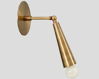 Brass Articulated Wall Sconce, Mid Century Modern Stilnovo Style Adjustable Wall Lamp
