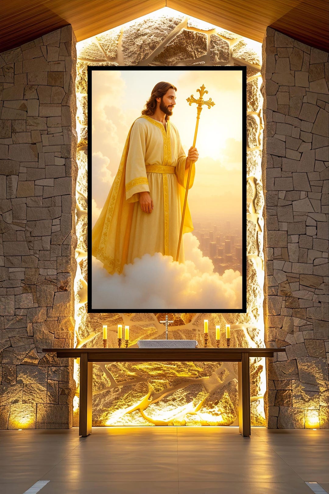 Jesus Christ Heavenly Canvas Print, Christian Religious Wall Art ...
