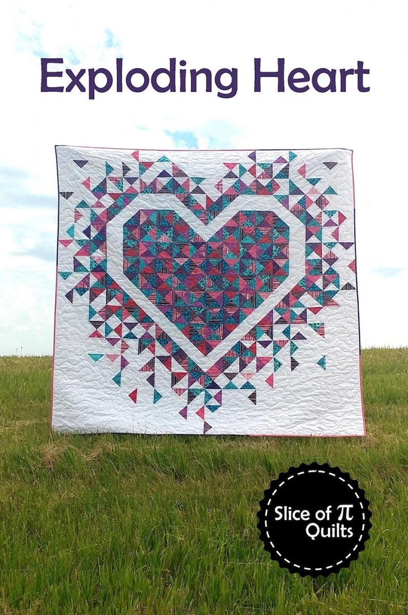 Exploding Heart Quilt Pattern immagine 1