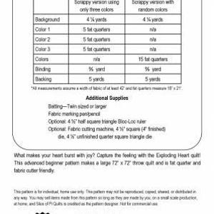 Exploding Heart Quilt Pattern immagine 2