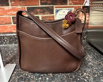 Vintage Coach brown leather purse shoulder handbag legacy