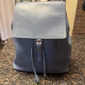 バッグ Vintage Coach Day Pack Navy Leather USA COACH VINTAGE NAVY BLUE LEATHER TOP HANDLE BACKPACK | eBay