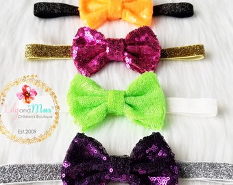 Hoofdband met lovertjesstrik: aangepaste hoofdband halloweenkostuum