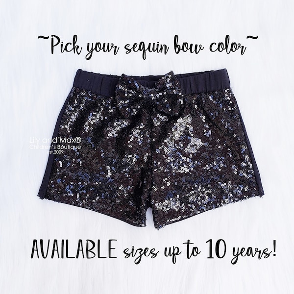 Short noir à paillettes, short noir pour bébé, short noir pour fille d'anniversaire à paillettes, short 1er anniversaire, short à paillettes, short à paillettes pour tout-petit