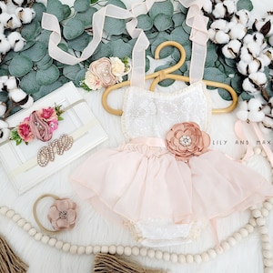 Rustic baby girl lace romper, 1st birthday lace chic Baby girls boho outfit, Boho girl outfit, Rustic baby girl lace romper