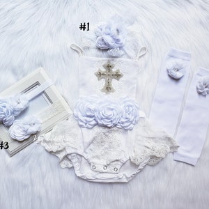 Rustic baby girl baptism romper,1st birthday Baby girls boho outfit,Christening girls outfit,Rustic lace baby girl JEWEL white bubble romper