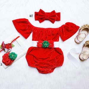 Christmas baby girl romper, 1st birthday Christmas Baby girls outfit, Boho girl outfit,1st Christmas baby girl outfit,Christmas girls romper