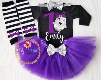 1st birthday Halloween Outfit, 1st Halloween GHOST outfit, ghost halloween outfit, Halloween girl smash cake outfit, Girls Halloween Outfit