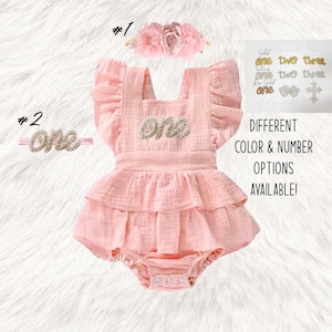 1st birthday baby girls romper, Rustic PEACH birthday tutu romper, 1st birthday pink gold baby romper girl outfit, rustic baby romper