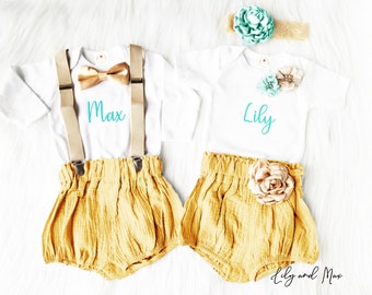 Boy Girl Twin Outfit Etsy Boy Girl Twin Outfit Etsy
