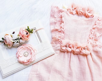 baby girl peach outfit