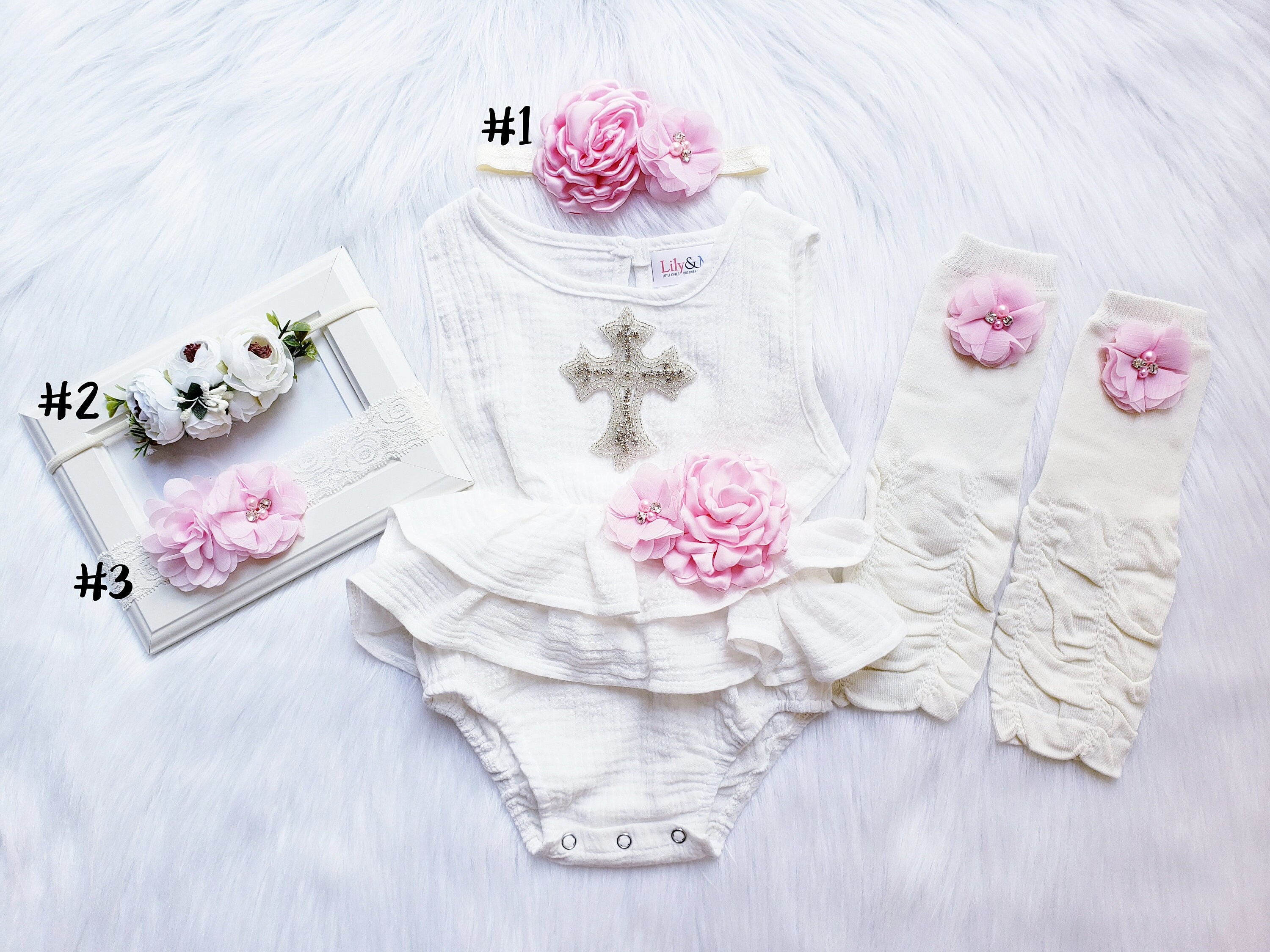 Rustic baby girl baptism romper 1st birthday Baby girls boho Etsy