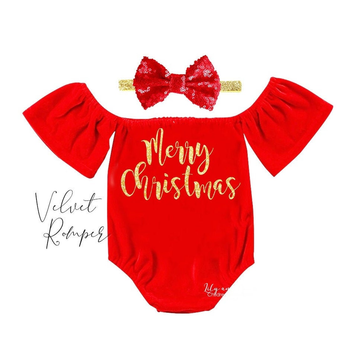 Christmas Girl Romper Christmas Baby Girls Christmas Etsy UK