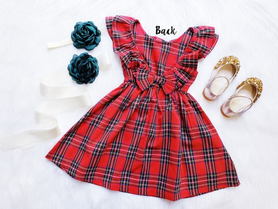 sachin and babi light blue dress Christmas Plaid Smocked Dress 0-3 main image 1