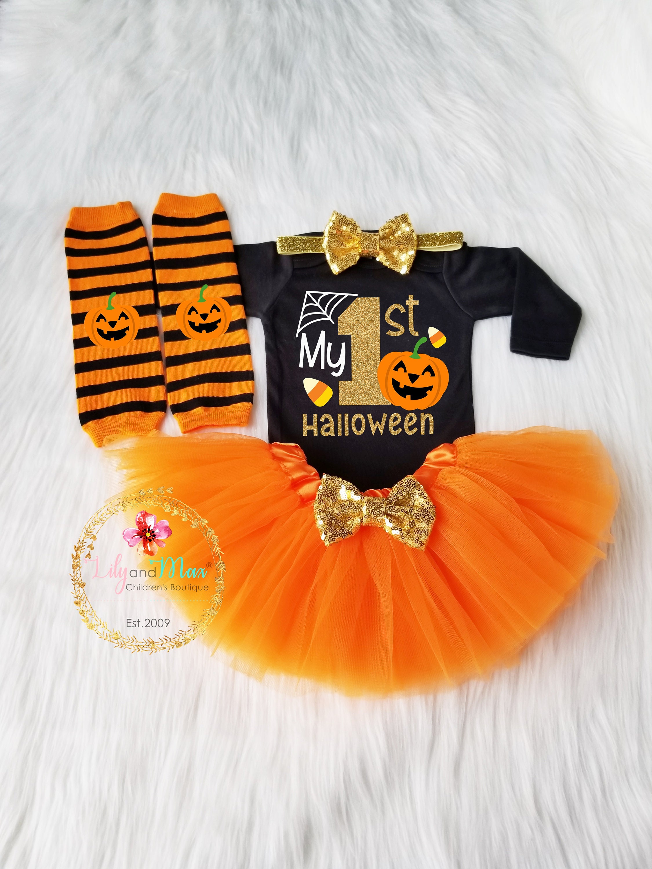 1st Birthday Halloween Outfit 1st Halloween Pumpkin Outfit | Etsy