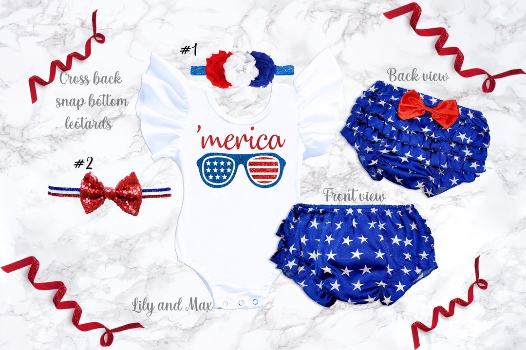 4th of JULY Girl Bloomers Outfit, 'merica Girls Outfit, I Love USA