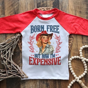 USA baby girl shirt, 4TH of JULY kid shirt, USA baby girl outfit, 4th of July Patriotic toddler shirt, Usa raglan image 2
