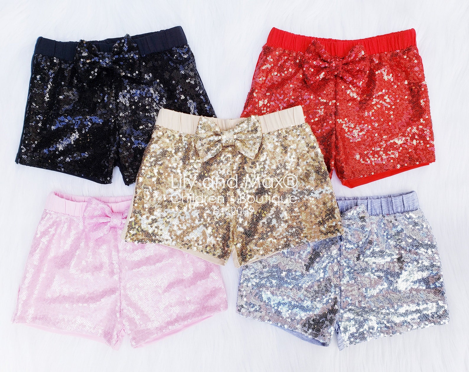 Sequin Shorts PICK Your BOW Color Sequin Baby Shorts Sequin - Etsy