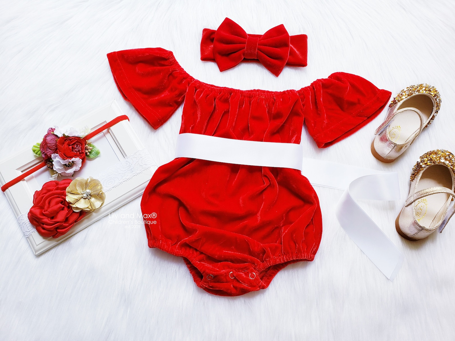 Christmas Baby Girl Romper 1st Birthday Christmas Baby Girls Etsy