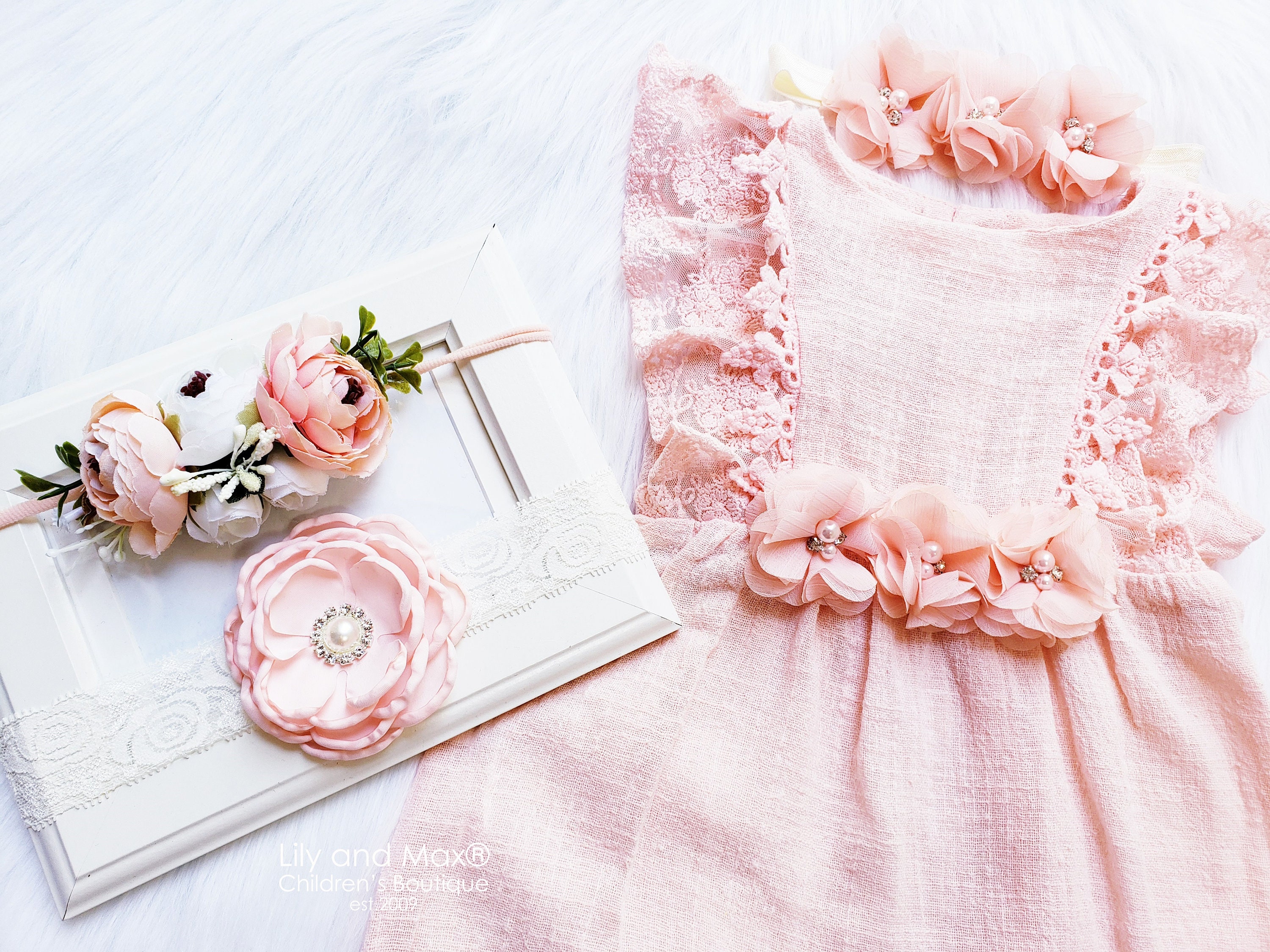 Rustic baby girl peach romper 1st birthday Peach Baby girls Etsy