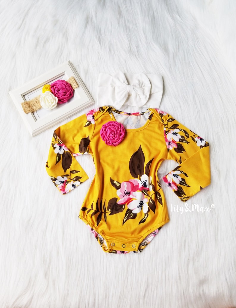 mustard baby girl outfit
