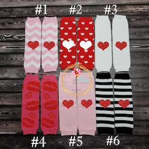 Baby kids Leg Warmers, Heart design leg warmers, valentine&#39;s day leg warmers, kiss leg warmers, chevron leg warmers