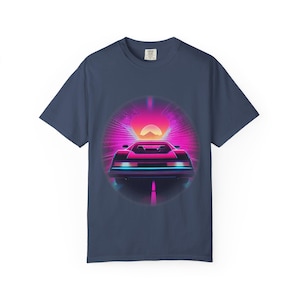 Retro Cyberpunk Shirt | 80s Synthwave Tee | Neon Car Design
