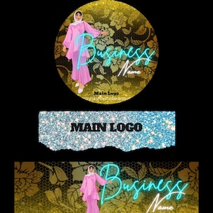 Custom Golden Social Media Brand Kit: Logo, Facebook Cover, Instagram Highlights (Digital Download)