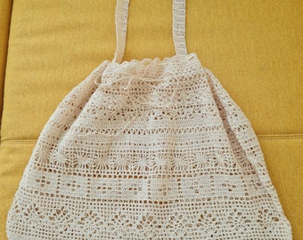 Cotton beach bag, crochet big boho hippie bag, tote  bag, ecofriendly net bag